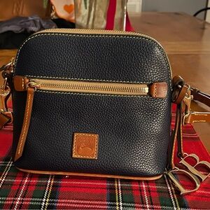 Dooney & Bourke Navy and Brown Crossbody Bag